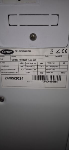 Kühlschrank Carrier Celsior Modell GD 880
