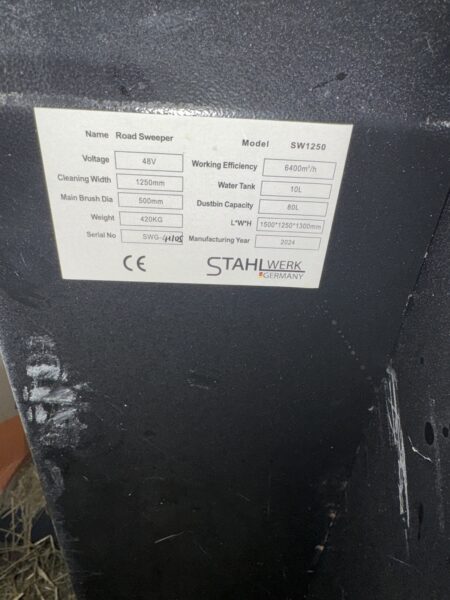 STAHLWERK SW1250 Elektrische Kehrmaschine Aufsitzkehrmaschine
